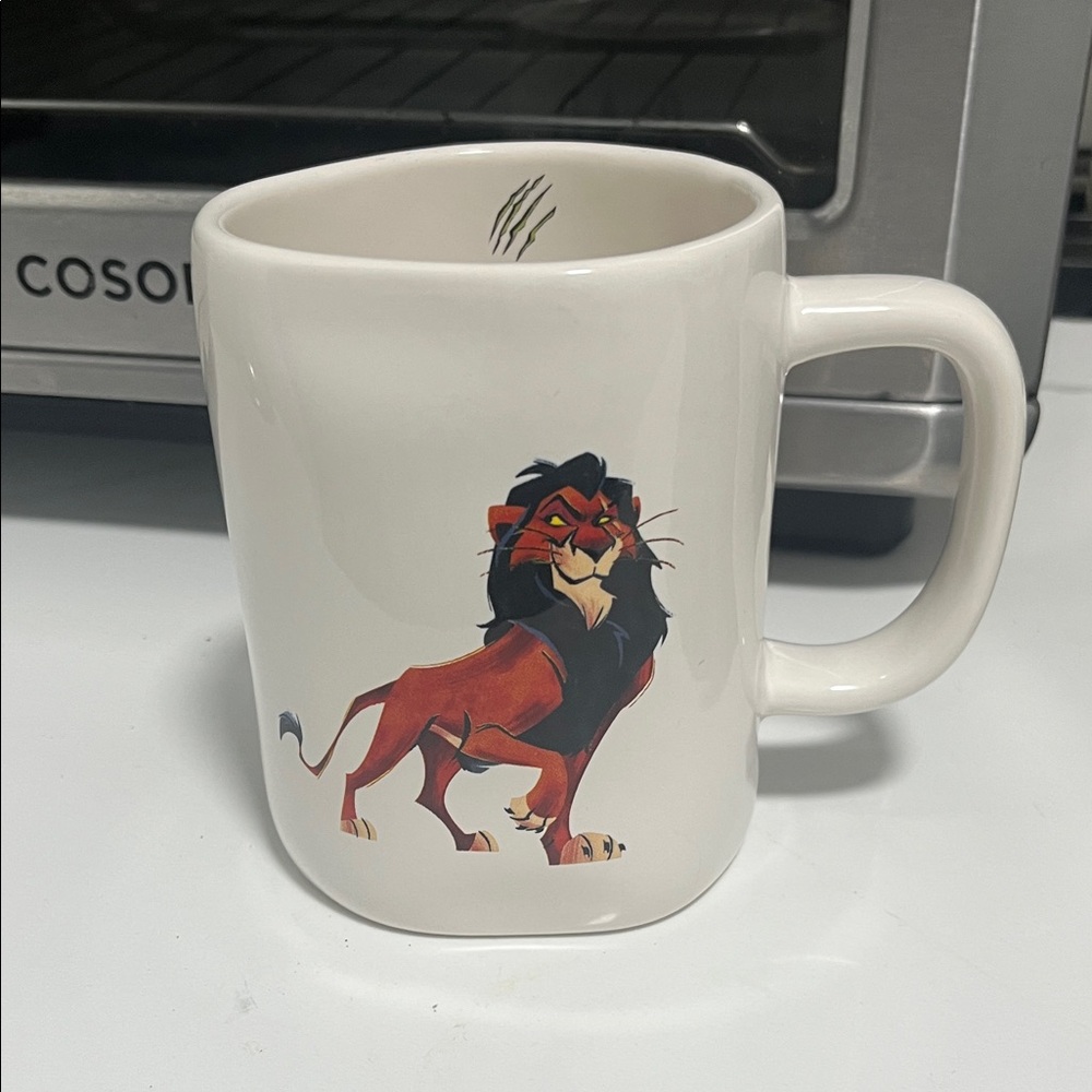 Rae Dunn White Mug Lion King villain Disney Scar